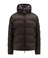Moorer Zip-up Padded Down Jacket In Brown