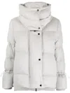 Moorer Zip-up Padded Down Jacket In Grey