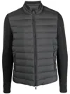 Moorer Padded Zip-up Down Gilet In Grey