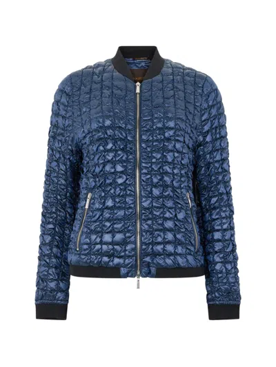 Moorer Zip-fastening Bomber Jacket In Blue