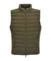 Moorer Quilted Zip-front Gilet In Green