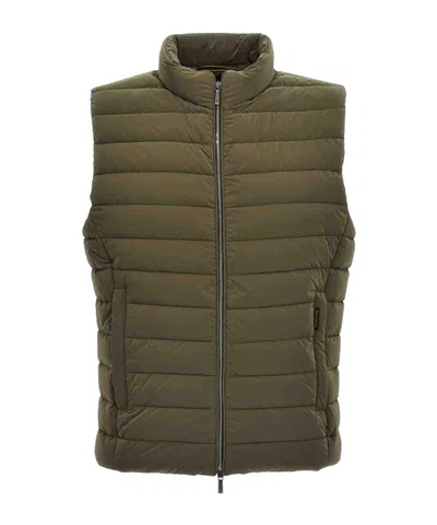 Moorer Zipper Vest In Green
