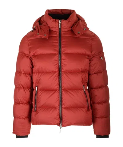 Moorer Zippered Down Jacket In Red