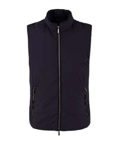 Moorer Zippered Vest In Black