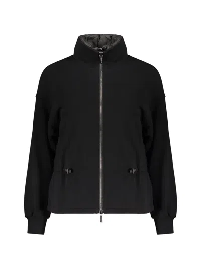 Moorer Zip-up Drawstring Jacket In Blue