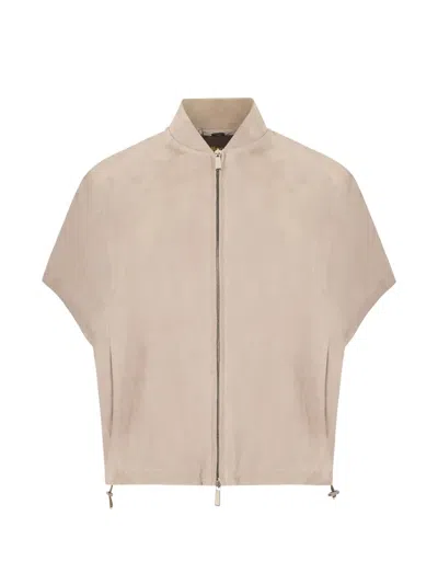 Moorer Zip-up Jacket In Metallic