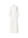 Moos Studio Buttoned Belted Maxi Dress In White
