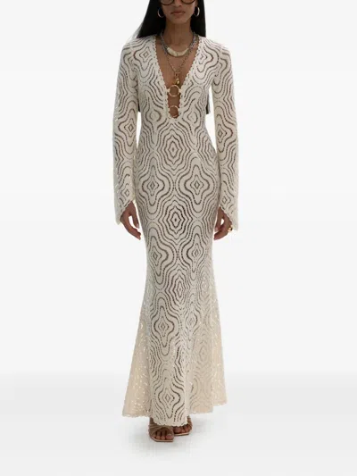 Moos Studio Celestial Bloom Dress In White