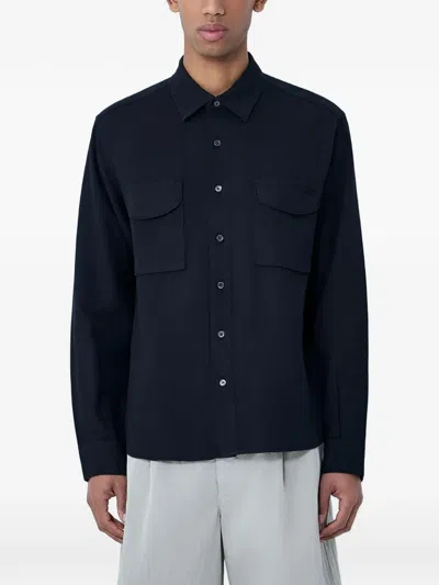 Moos Studio Chest-pockets Shirt In Black
