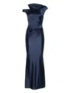 Moos Studio Cut Out-detail Maxi Dress In Blue
