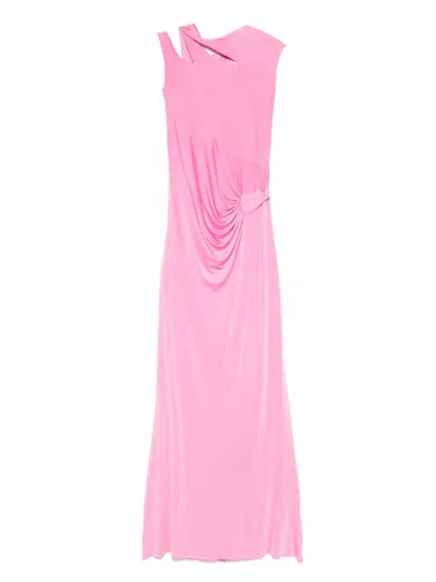 Moos Studio Cut Out-detail Maxi Dress In Pink