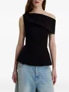 Moos Studio Edit Off-shoulder Peplum Top In Black