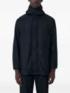 Moos Studio Hooded Patch-pocket Jacket In Black