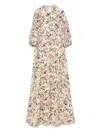 Moos Studio Jardin De Fleurs Maxi Dress In Neutrals