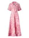 Moos Studio La Rosée Floral-print Belted Dress In Pink