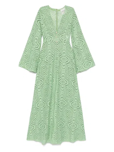Moos Studio Lace Maxi Dress In Green