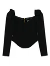 Moos Studio Off-shoulder Top In Black