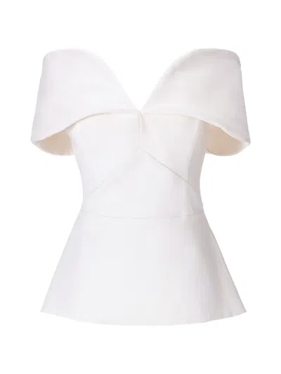 Moos Studio Off-shoulder Top In White