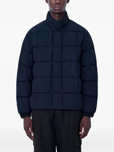 Moos Studio Quilted Padded Jacket In Blue