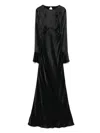 Moos Studio Satin Maxi Dress In Black