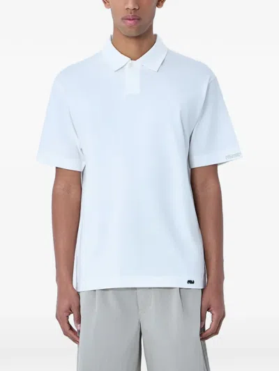 Moos Studio Short-sleeved Cotton Polo Shirt In Blue