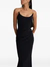 Moos Studio Strapless Corseted Gown Maxi Dress In Black