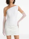 Moos Studio Strapless Mini Dress In White