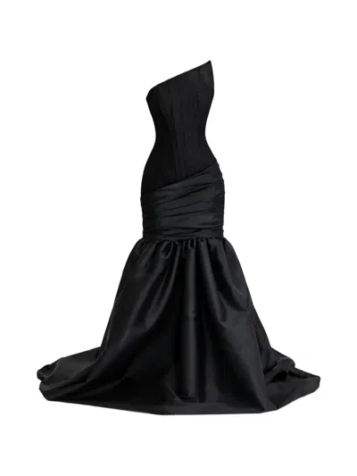 Moos Studio The Crime Scene Gown In Black