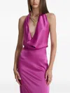 Moos Studio Wild Orchid Cowl-neck Maxi Dress In Pink