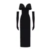 Moos Studio Women's Black Muse Off-shoulder Dress In Black