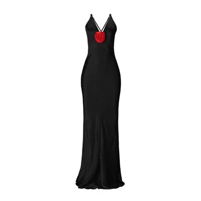Moos Studio Women's Black / Red La Rose Rouge In Black/red