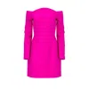 Moos Studio Women's Pink Kiss Off-shoulder Dress In Pink