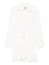 Moos Studio Wrap Mini Dress In White