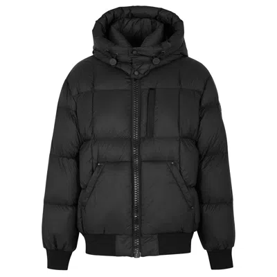 Moose Knuckles 12th Street Quilted Shell Bomber Jacket In Black