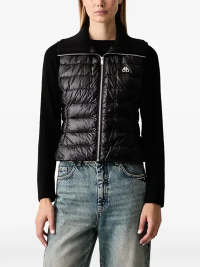 Moose Knuckles 3 In 1 Logo-plaque Layered Jacket In Black