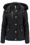 Moose Knuckles Women's "3q Canvas Down Jacket With Shear In Black Black