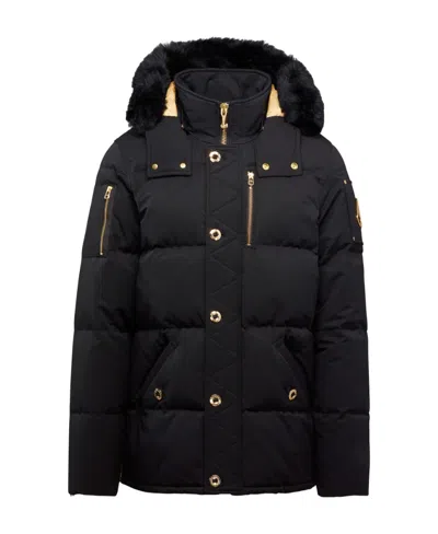 Moose Knuckles 3q Detachable-hood Padded Jacket In Black