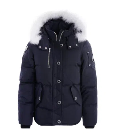 Moose Knuckles 3q Fur-trim Hooded Jacket In Black