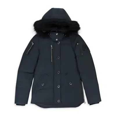 Moose Knuckles 3q Jacket Lds Granite W/blk Puffer Jacket In Grey