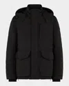 Moose Knuckles Active Flex Greystone Puffer Jacket In Black