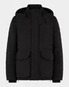 Moose Knuckles Active Flex Greystone Puffer Jacket In Black