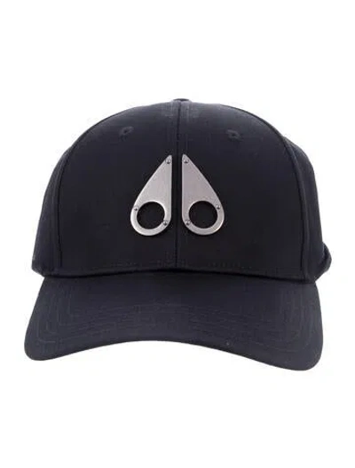 Pre-owned Moose Knuckles Adjustable Woven Baseball Cap W/tags In Black