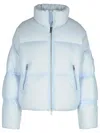 Moose Knuckles 'agate' Light Blue Nylon Down Jacket Women In Blue
