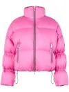 Moose Knuckles Agate Drawstring Puffer Jacket In Pink