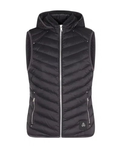 Moose Knuckles Air Down Padded Gilet In Black