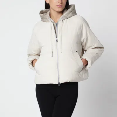 Moose Knuckles Alabastro Hooded Down Jacket In White