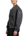 Moose Knuckles Alder Bomber Jacket In Charcoal Black