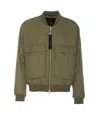 Moose Knuckles Alder Twill Bomber Jacket In Green