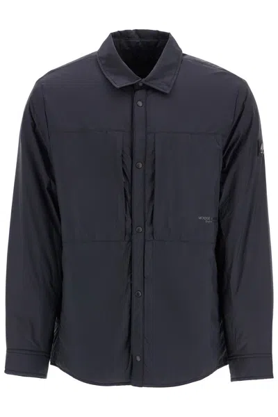 Moose Knuckles Ash Nylon Shirt-style Jacket In Black