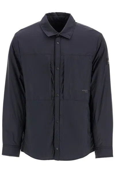 Moose Knuckles Ash Nylon Shirt-style Jacket In Black